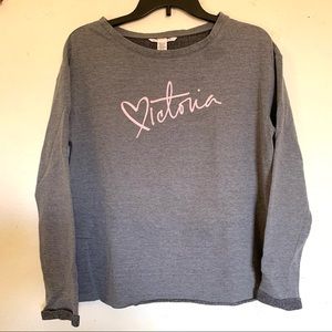Victoria Secret Heart Script Cuffed Sweatshirt